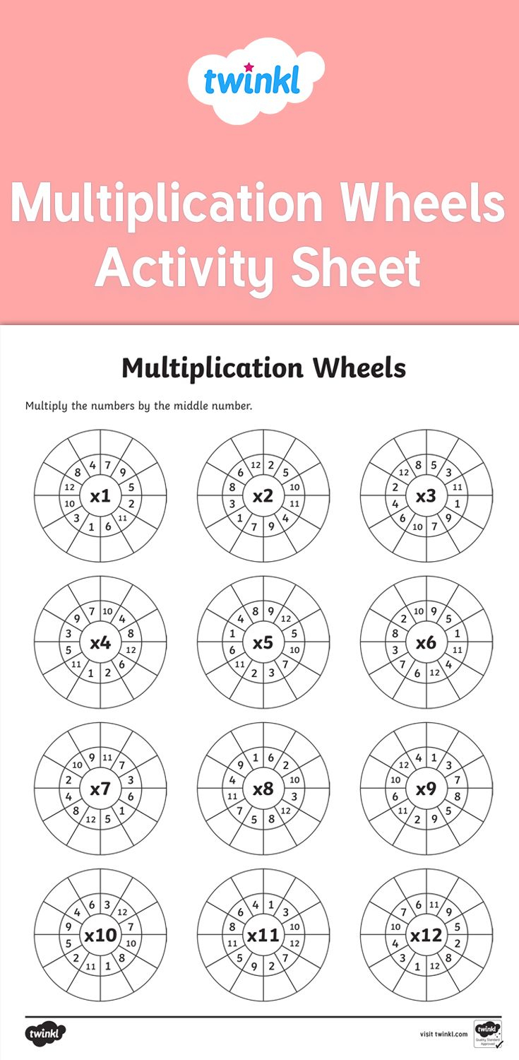 Printable Multiplication Wheels PrintableMultiplication