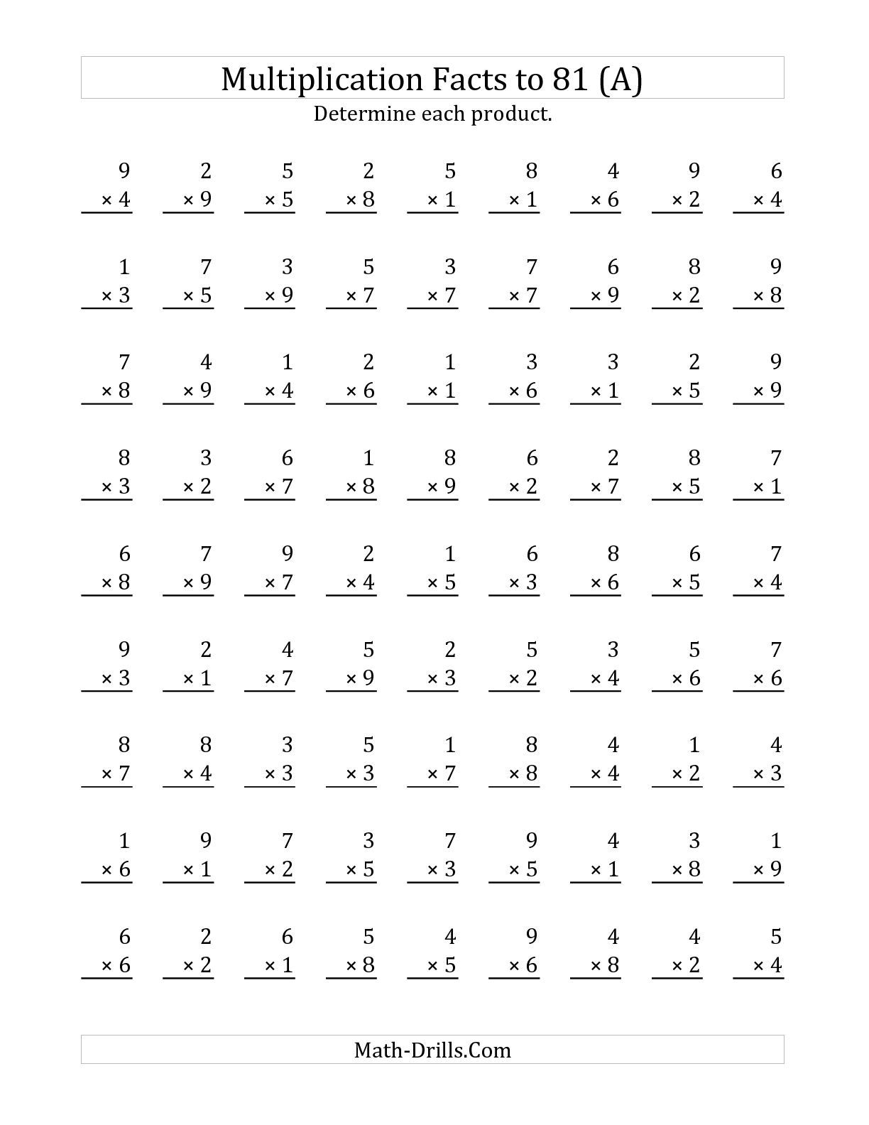 Printable Multiplication List PrintableMultiplication