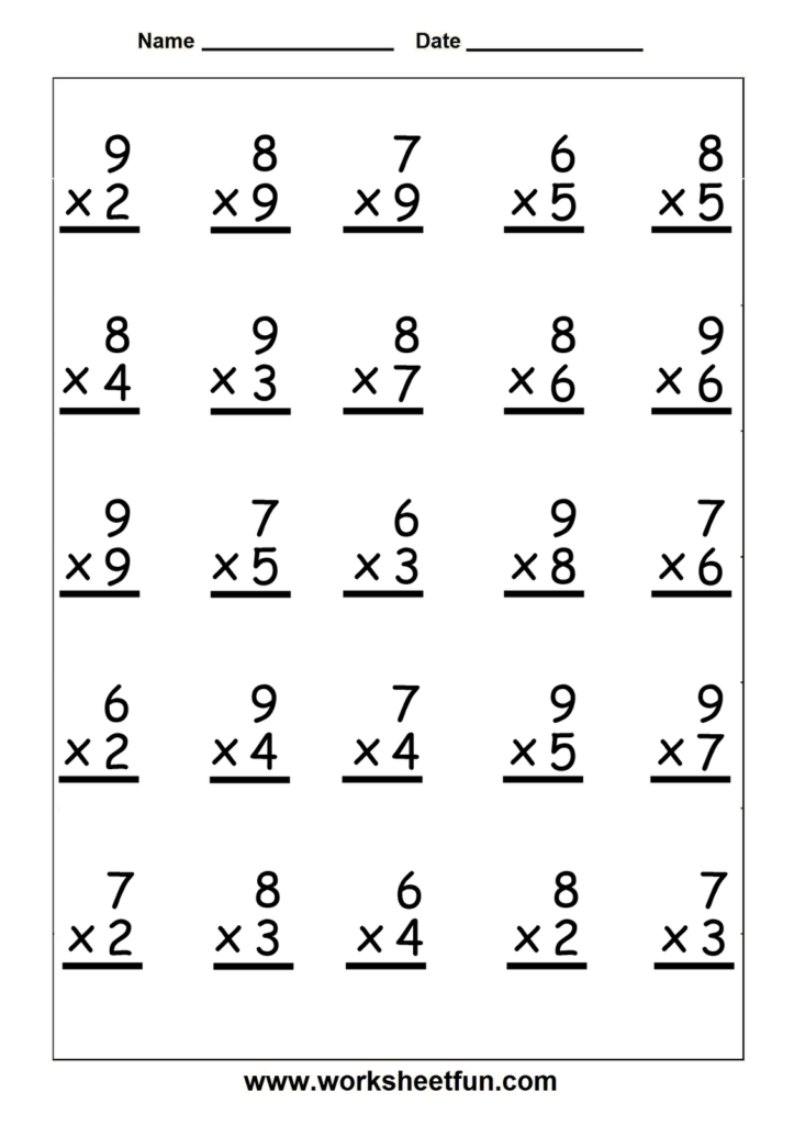 Printable Multiplication Worksheets 2S | PrintableMultiplication.com