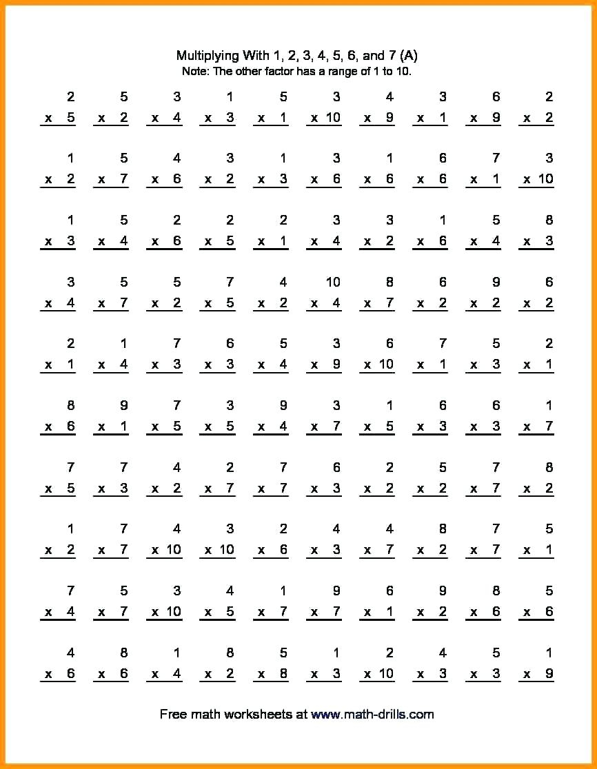 Kids Worksheets Grade Free Printables Math For Online intended for Printable Multiplication Worksheets Grade 7