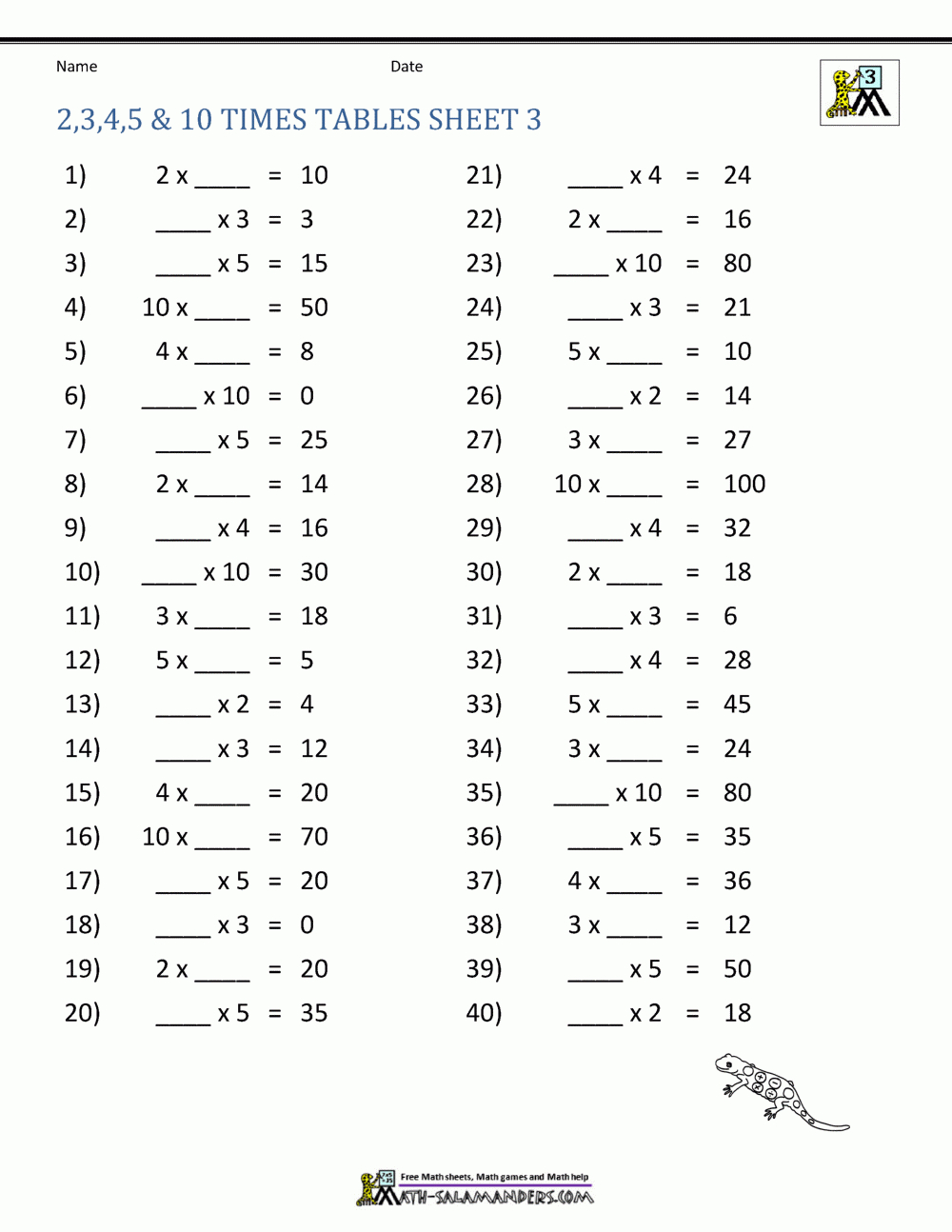 Printable Multiplication And Division Worksheets Grade 4 Worksheets On Multiplication And