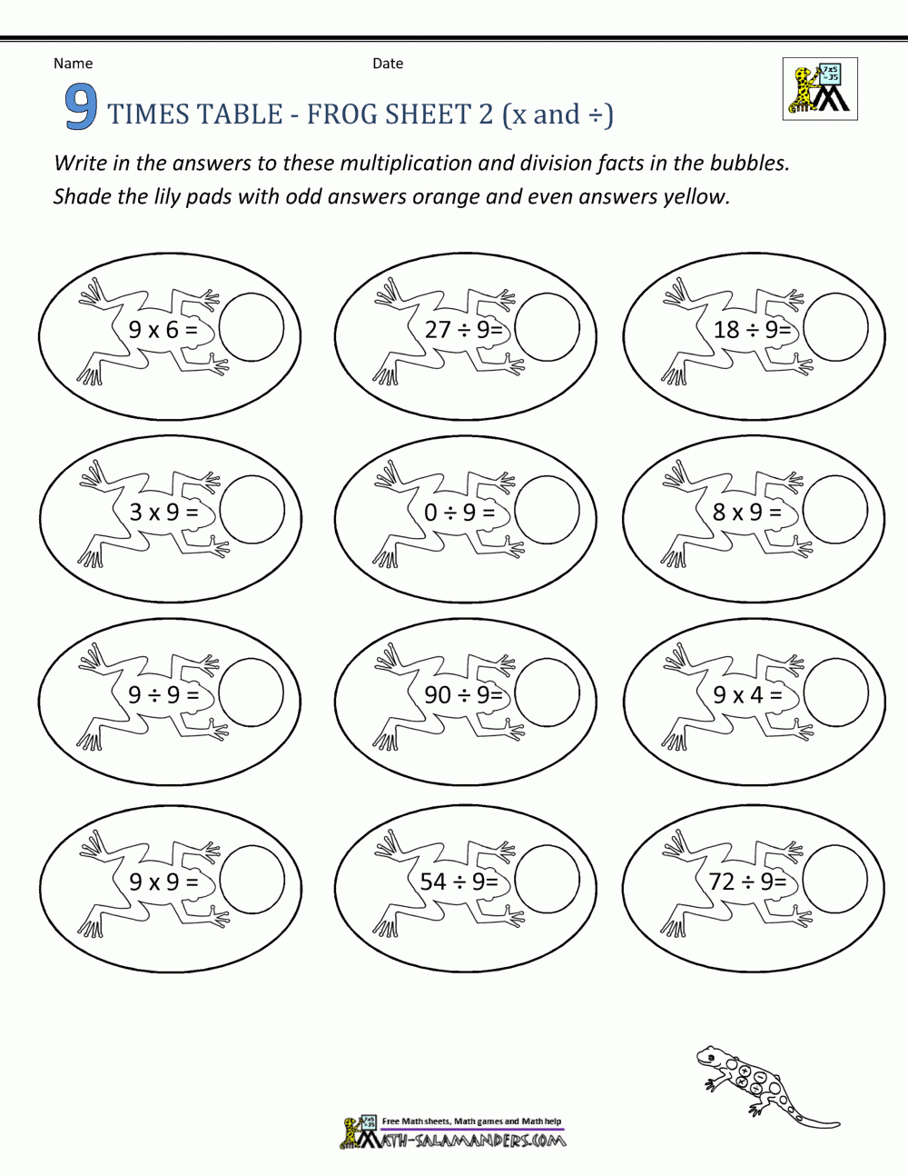 Multiplication Worksheets 9S PrintableMultiplication