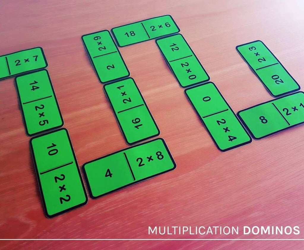 multiplication dominoes printable