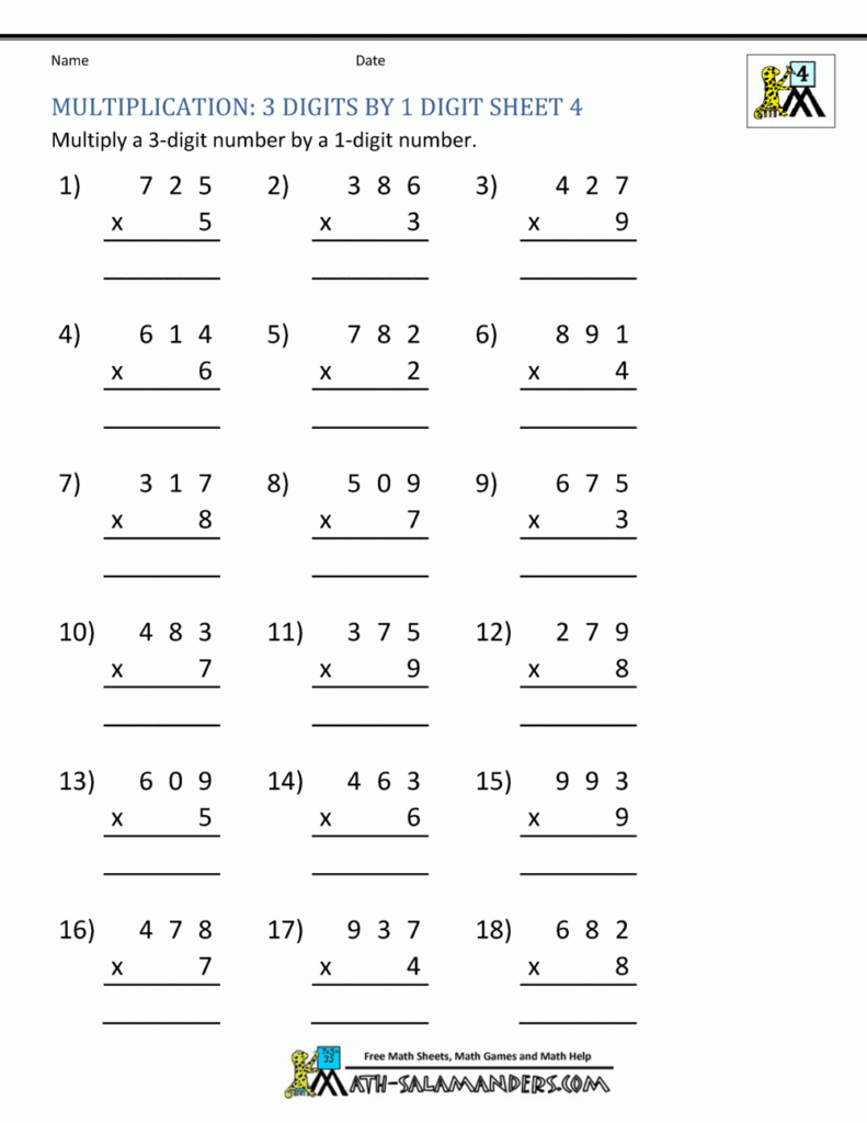  multiplication X1 Worksheet multiplication Worksheets x1 Printablemultiplicationcom Khalil Hart