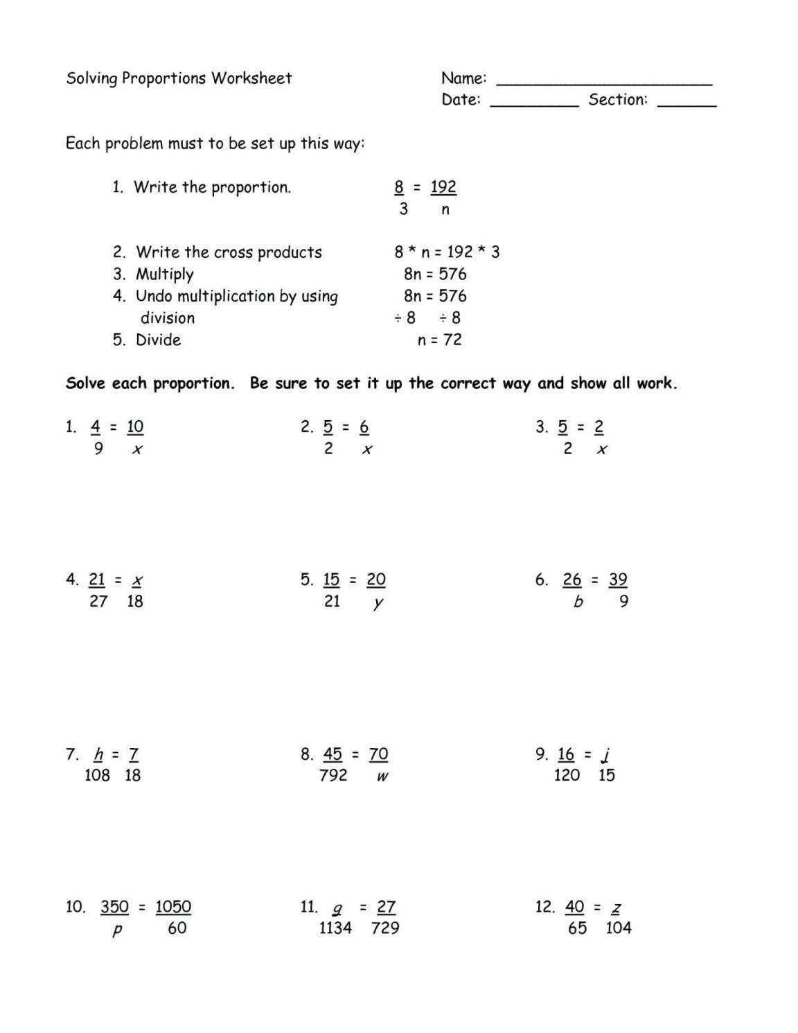 Worksheets For 7th Graders