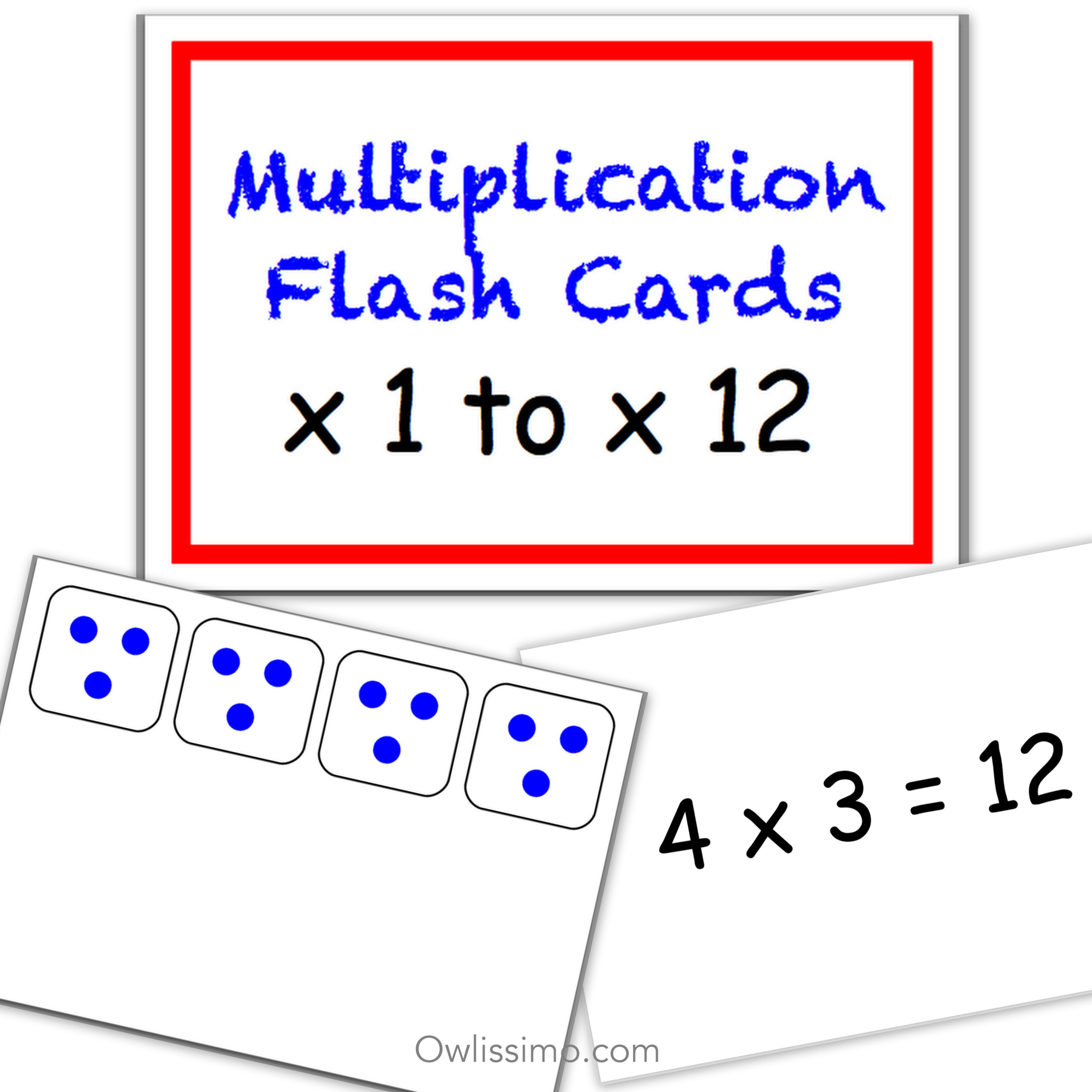 Printable Multiplication Flash Cards