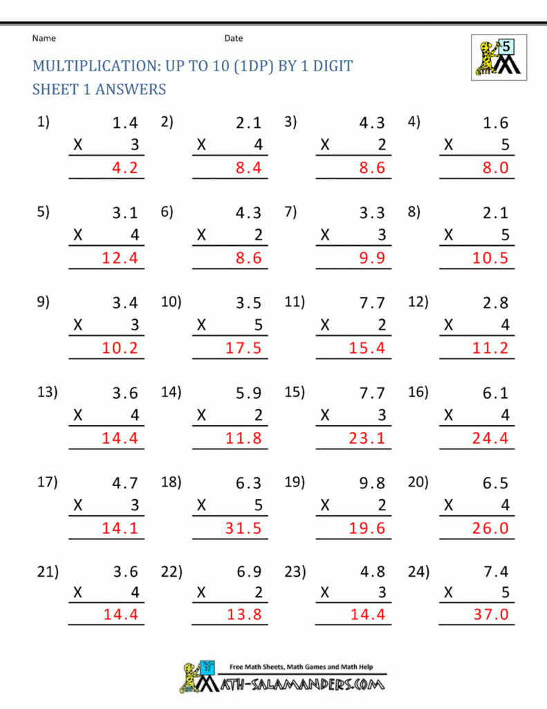 Free Printable Long Multiplication | PrintableMultiplication.com