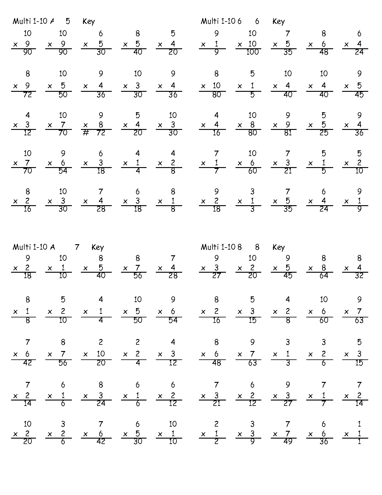Worksheets On Multiplication For Grade 5 Printable Multiplication Flash Cards