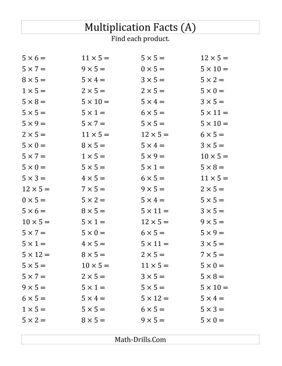 Printable Multiplication Worksheets 0 10 PrintableMultiplication