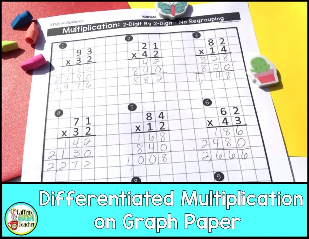 Multiplication Worksheets On Grid Paper PrintableMultiplication