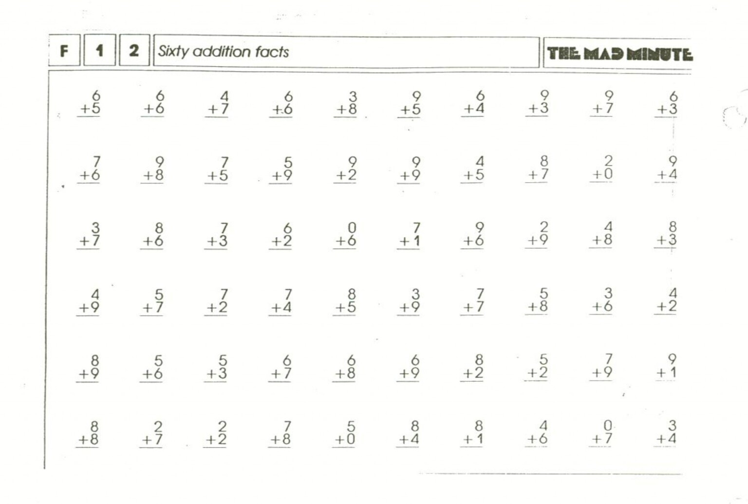 7th grade math minutes worksheet printable worksheets