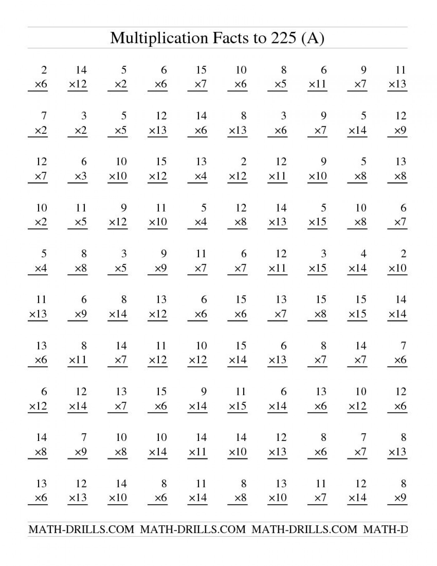 Multiplication Worksheets X11 Printable Multiplication Flash Cards