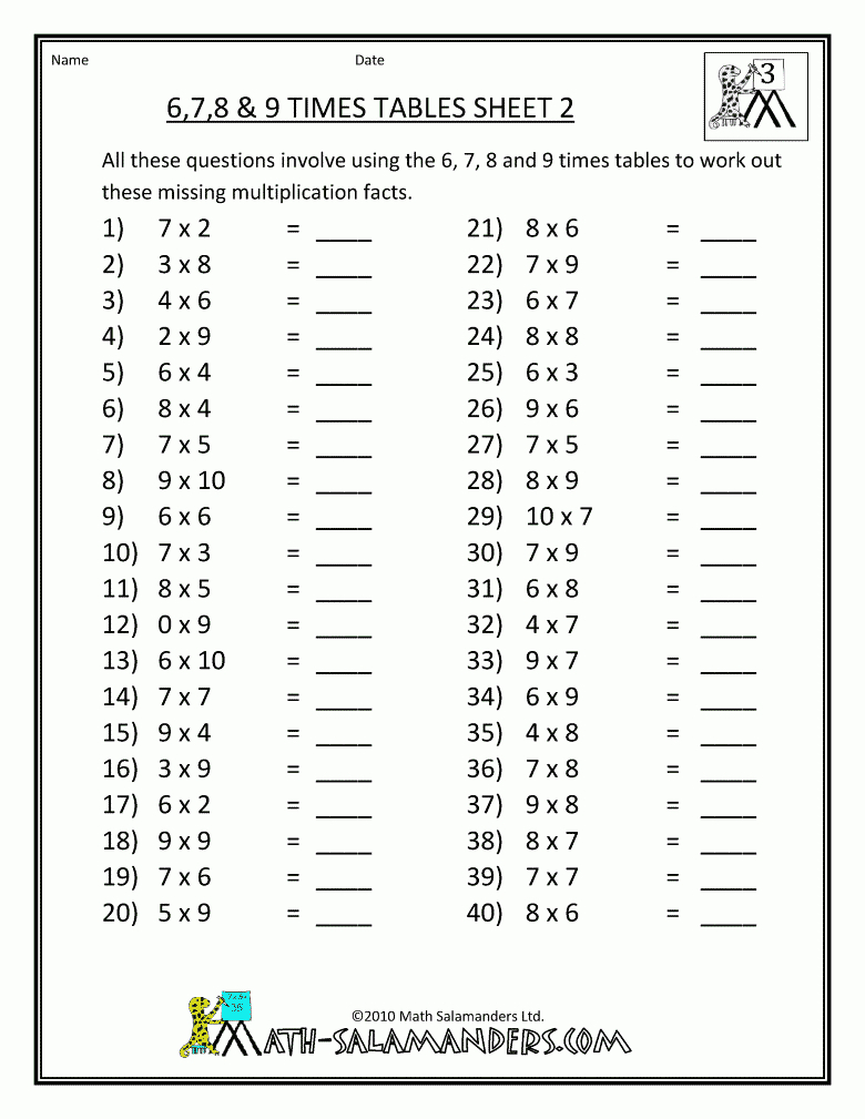  Multiplication 7 Printable PrintableMultiplication