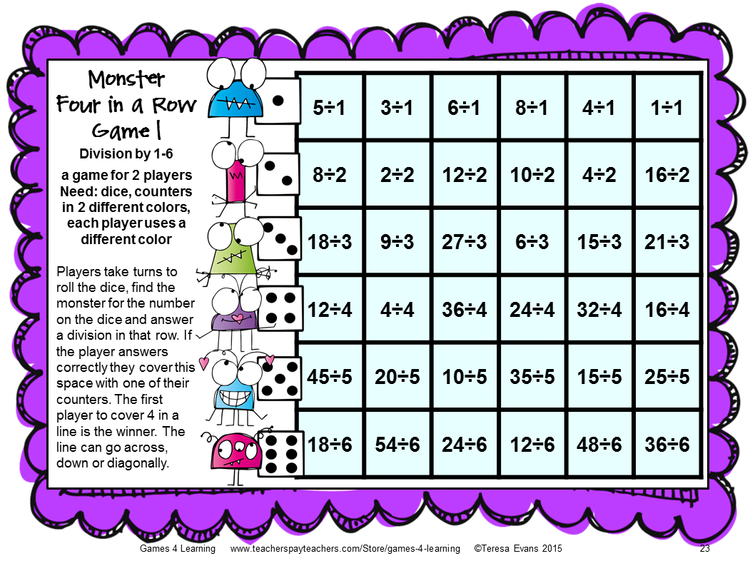 Printable Multiplication And Division Games PrintableMultiplication