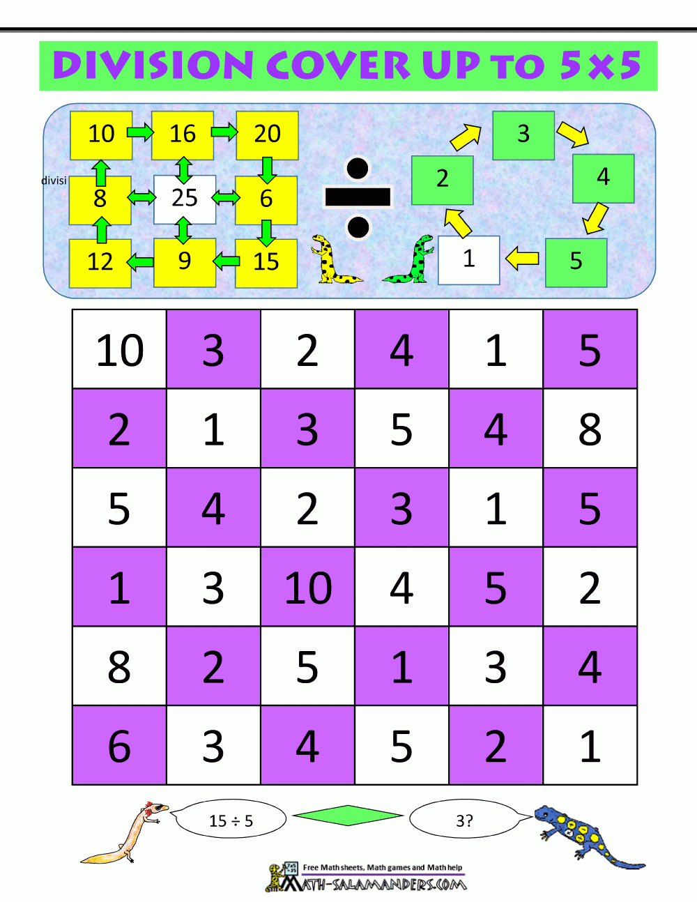 Printable Multiplication And Division Games PrintableMultiplication