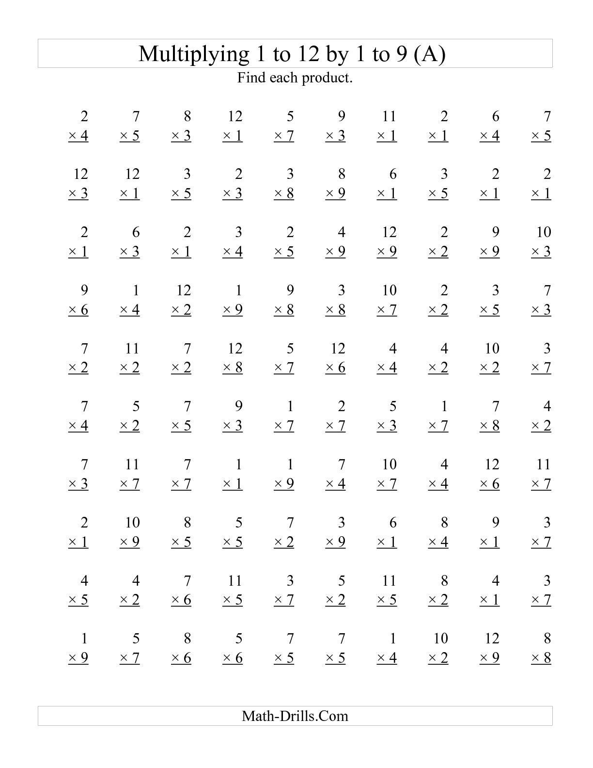 Multiplication Worksheets Numbers 1 5 Printable Multiplication Flash Cards