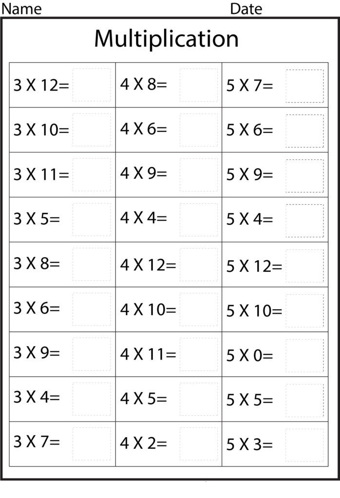 Printable Multiplication Table Quiz | PrintableMultiplication.com