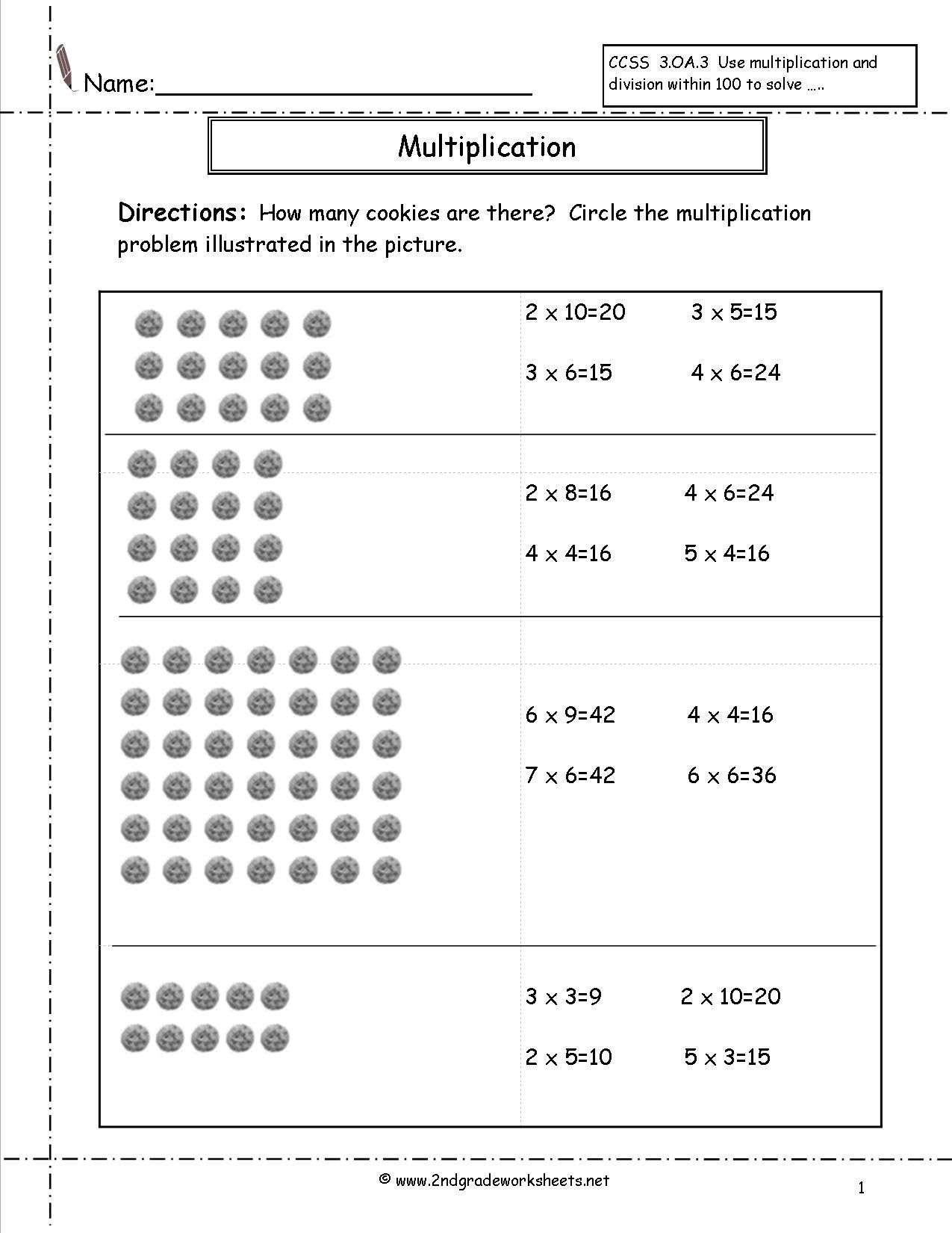 Worksheets Multiplication Arrays PrintableMultiplication