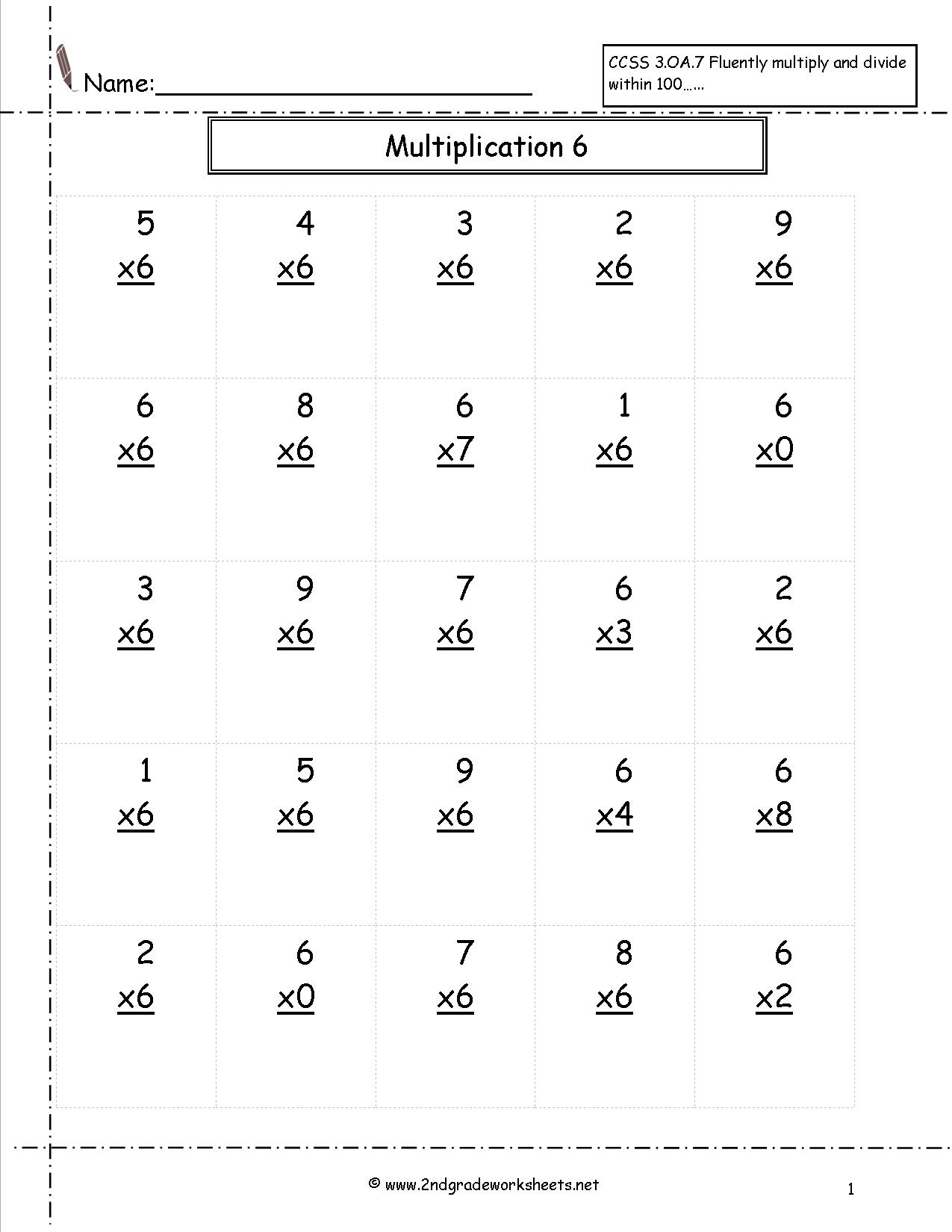 Multiplication - Lessons - Tes Teach pertaining to Multiplication Worksheets Up To 6