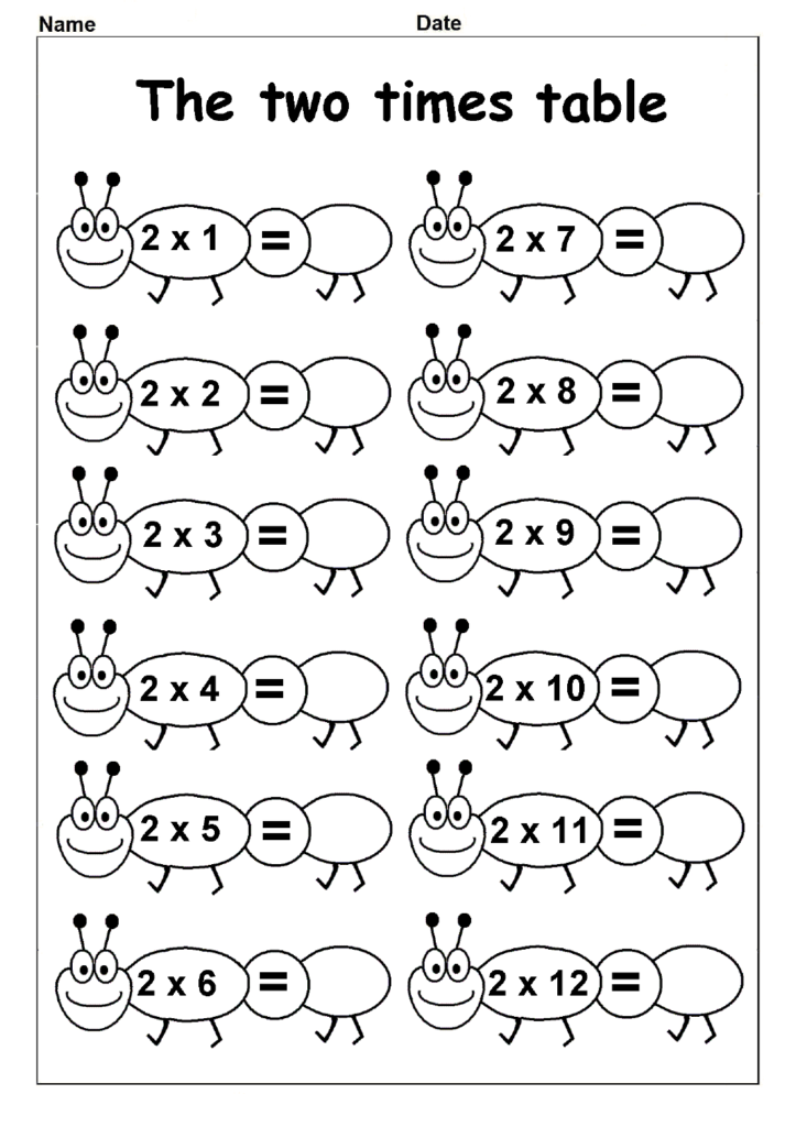 Printable Multiplication Table Of 2 | PrintableMultiplication.com