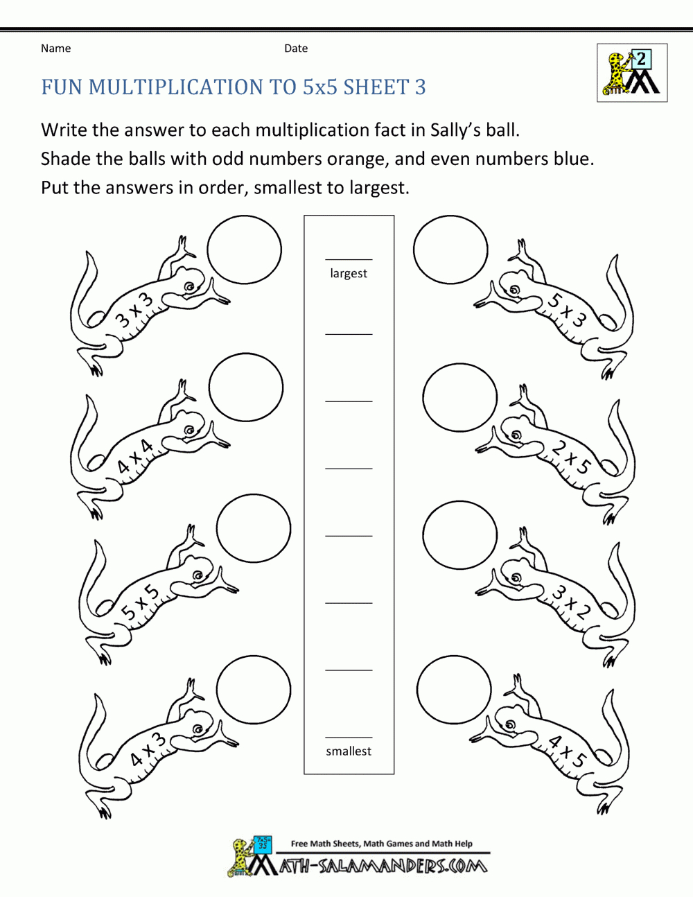 Multiplication To 5X5 Worksheets For 2Nd Grade regarding Multiplication Worksheets 5S