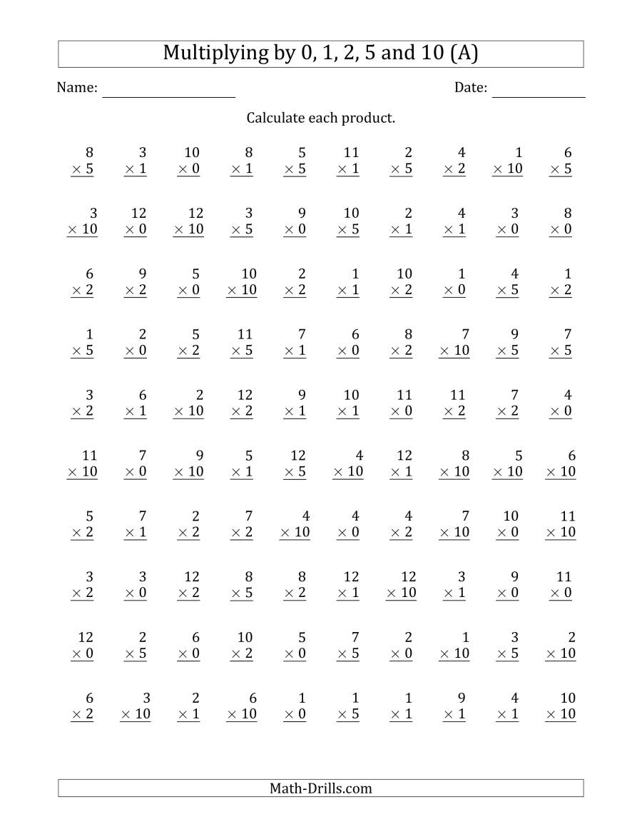 Multiplication Worksheets Numbers 1 5 PrintableMultiplication