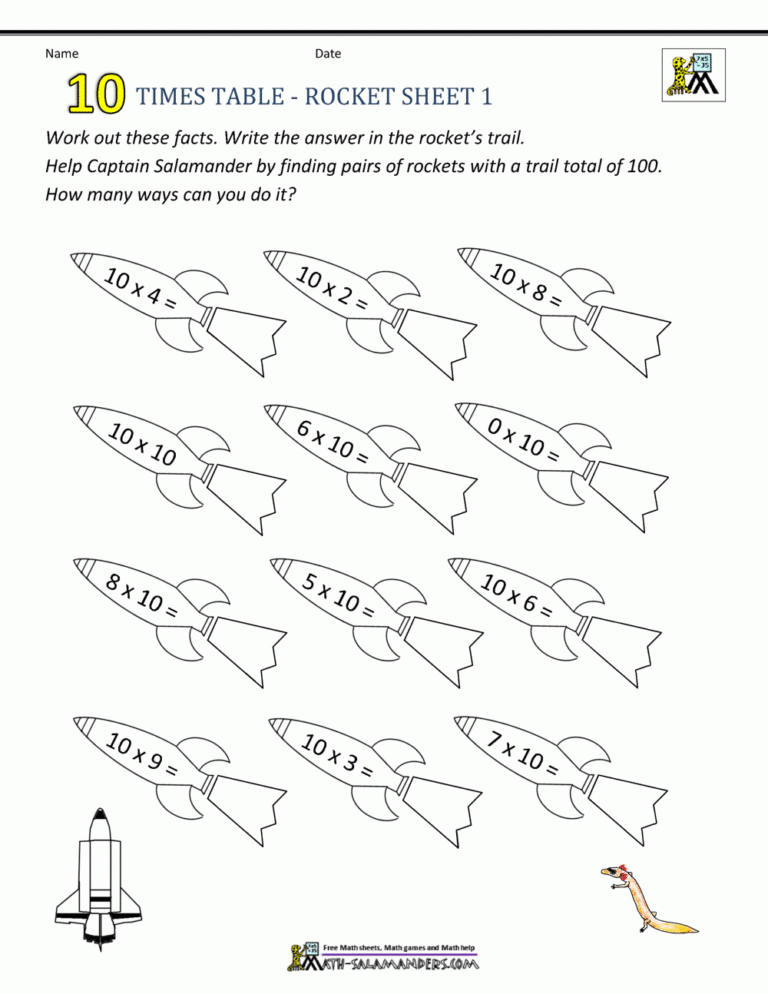 practice times tables worksheets 10 times table within printable