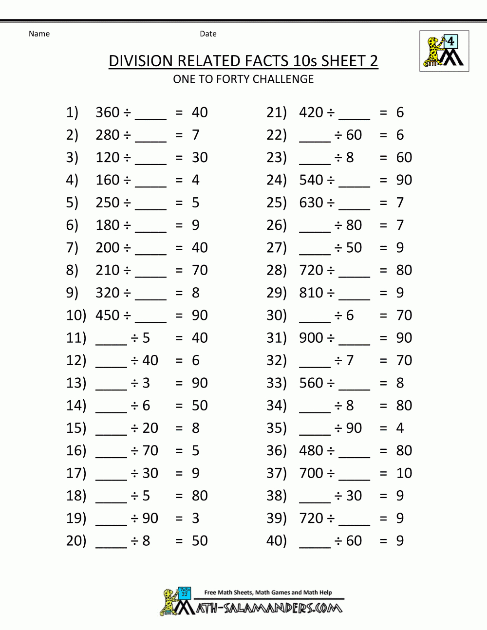 Mixed Multiplication And Division Multiplication Division Worksheets Times Tables Worksheets