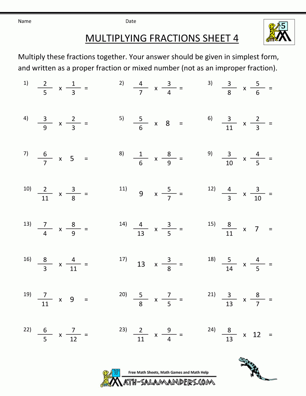 Worksheets Multiplication Of Fractions Printable Multiplication Flash Cards