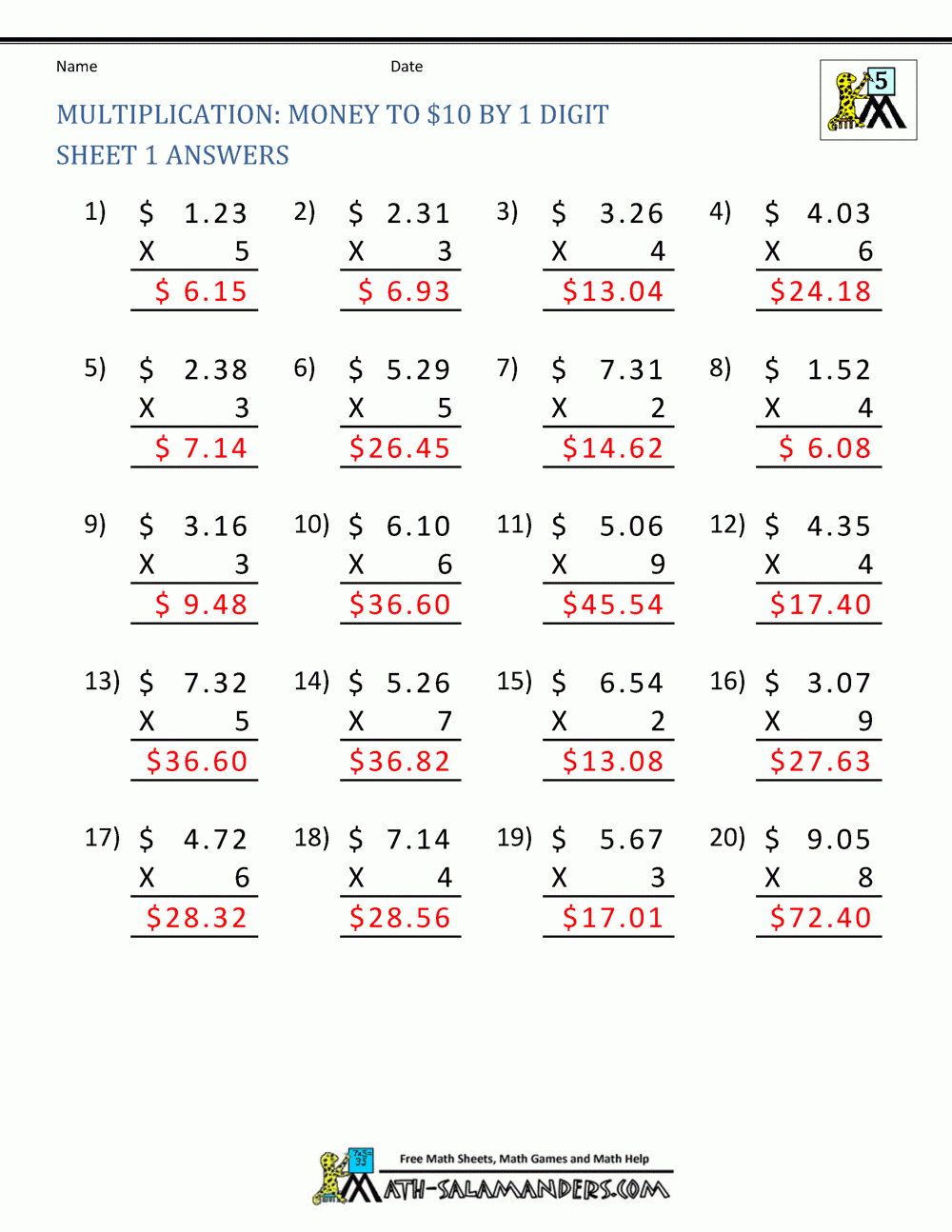 Printable Multiplication Worksheets 5Th Grade Printable Multiplication Flash Cards