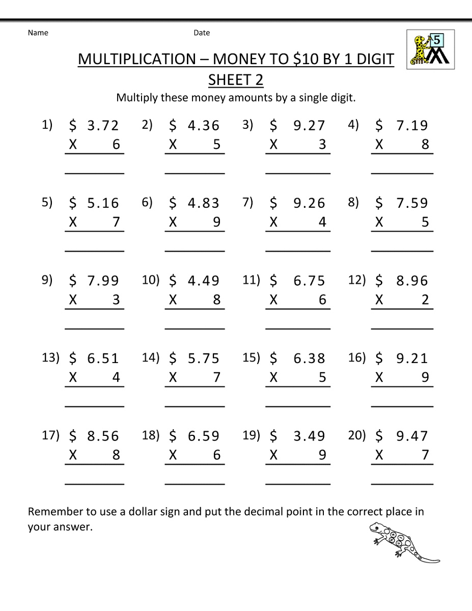 Multiplication Worksheets K5 PrintableMultiplication