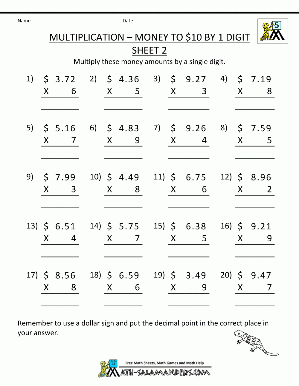 Printable Multiplication Sheets For 5Th Graders Printable Multiplication Flash Cards