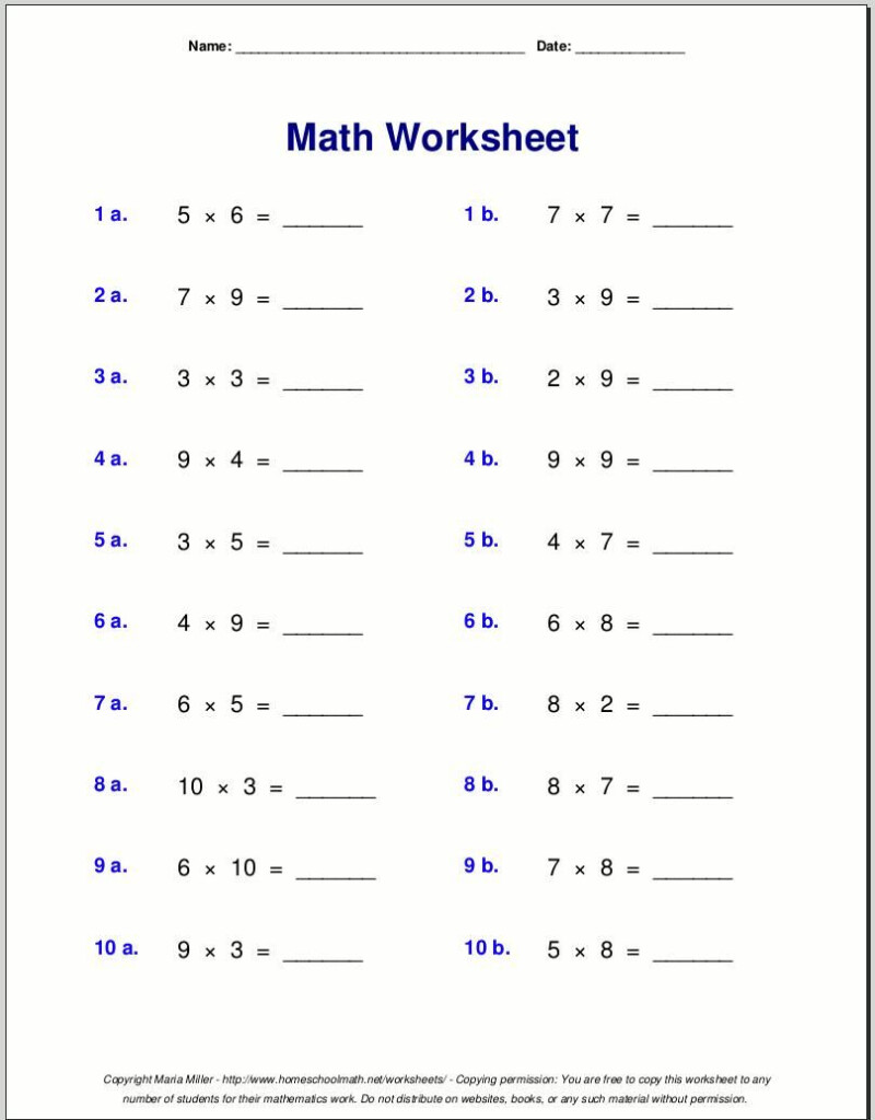 Multiplication Worksheets Kumon PrintableMultiplication