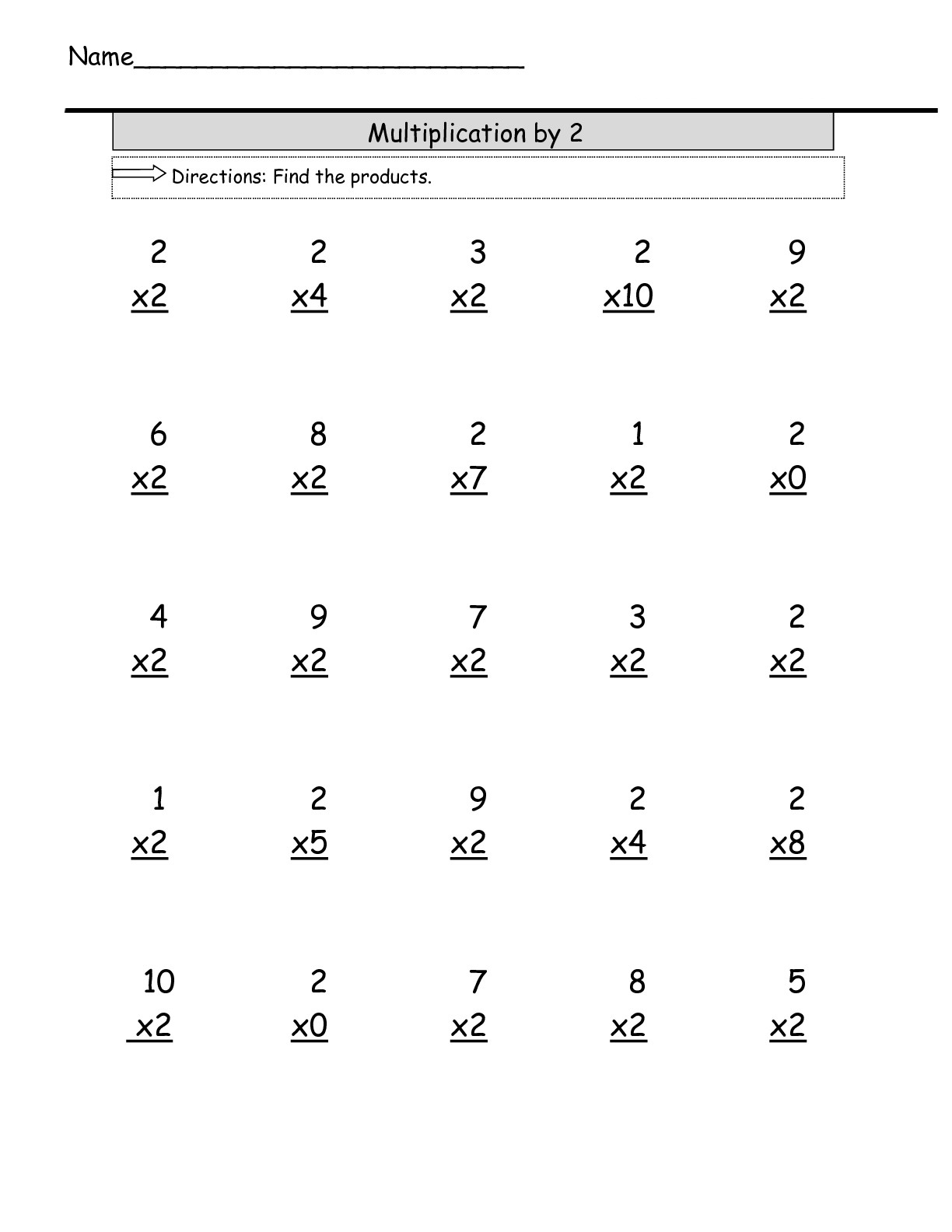 Printable Multiplication Sheets For 3Rd Grade PrintableMultiplication