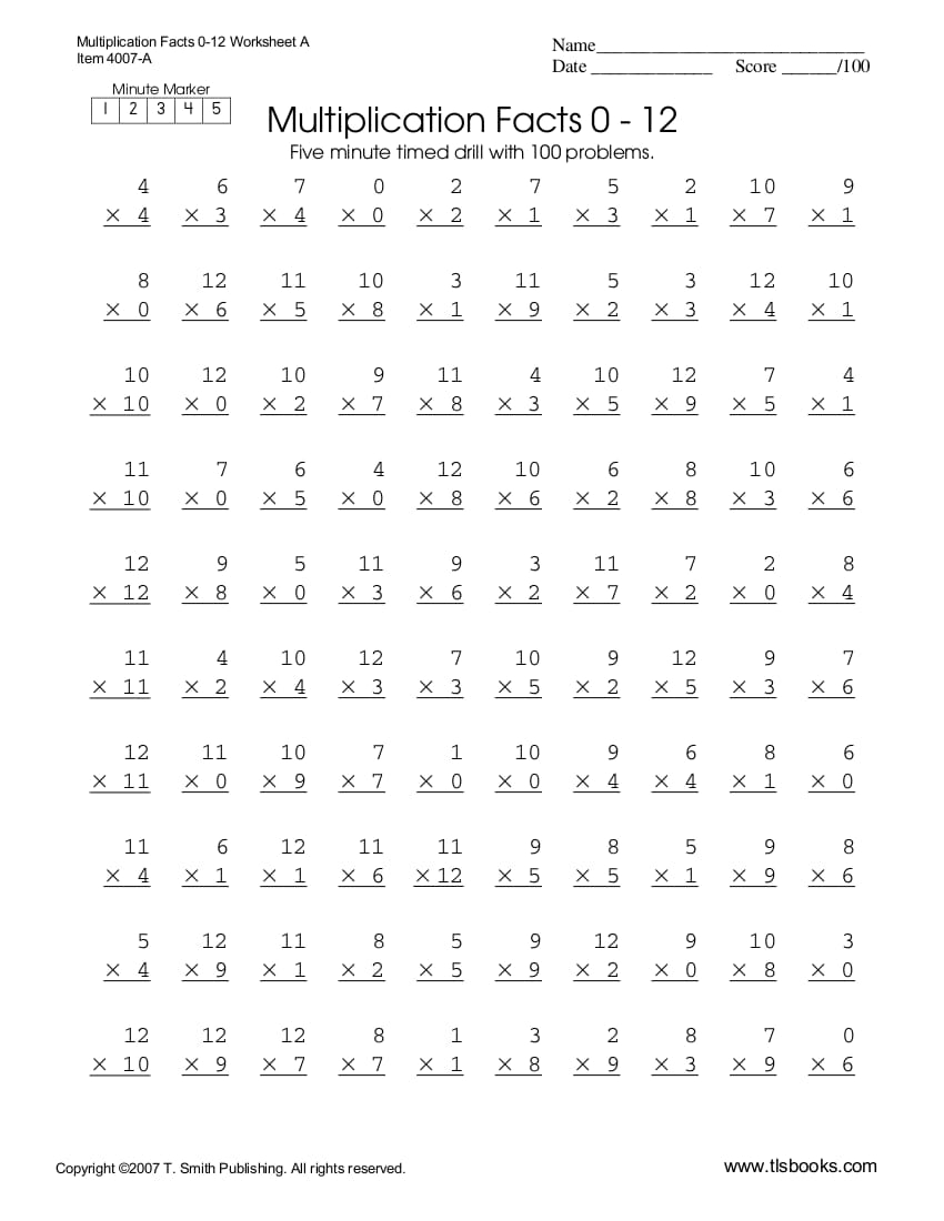 Printable Multiplication Pdf Printable Multiplication Flash Cards