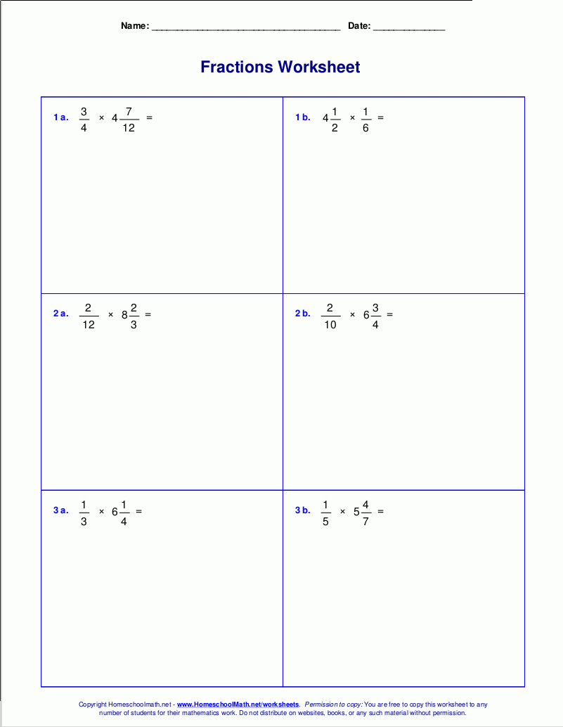 Multiplication Worksheets 6Th Grade PrintableMultiplication