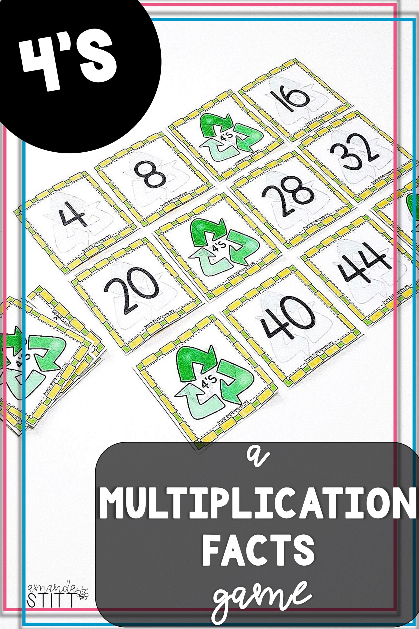 Multiplication Flash Cards 4s Printable Multiplication Flash Cards