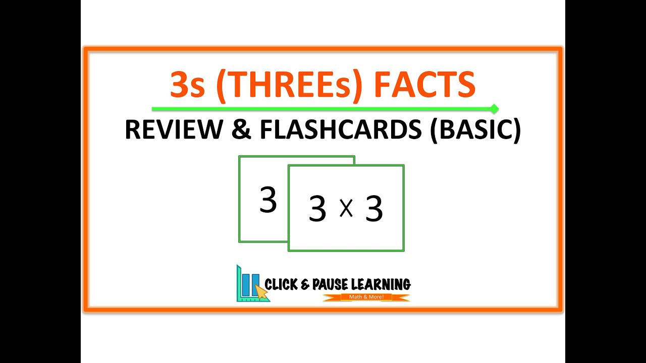 3S Facts Multiplication Review And Flashcards - Youtube