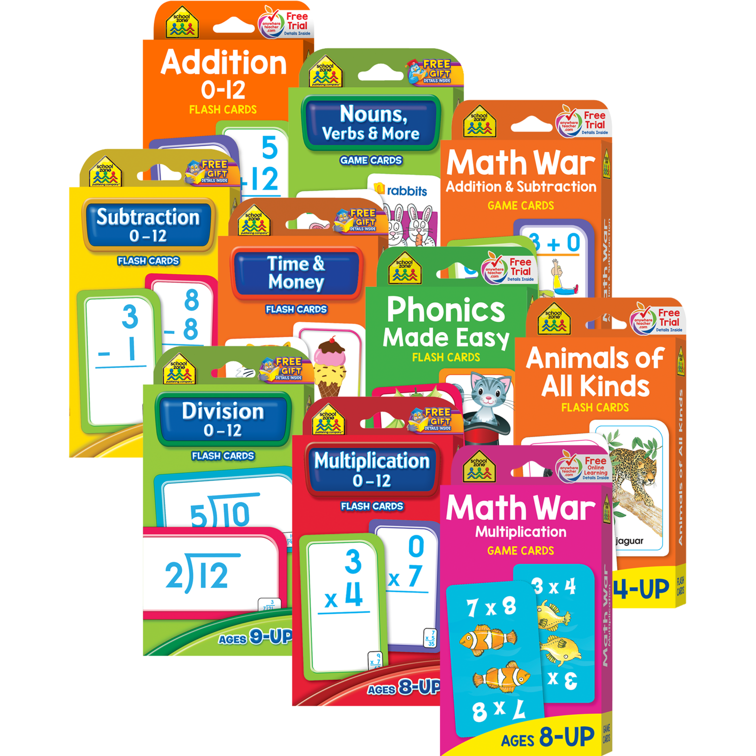 Flash Card & Game Card Collection Ages 6-Up | PrintableMultiplication.com