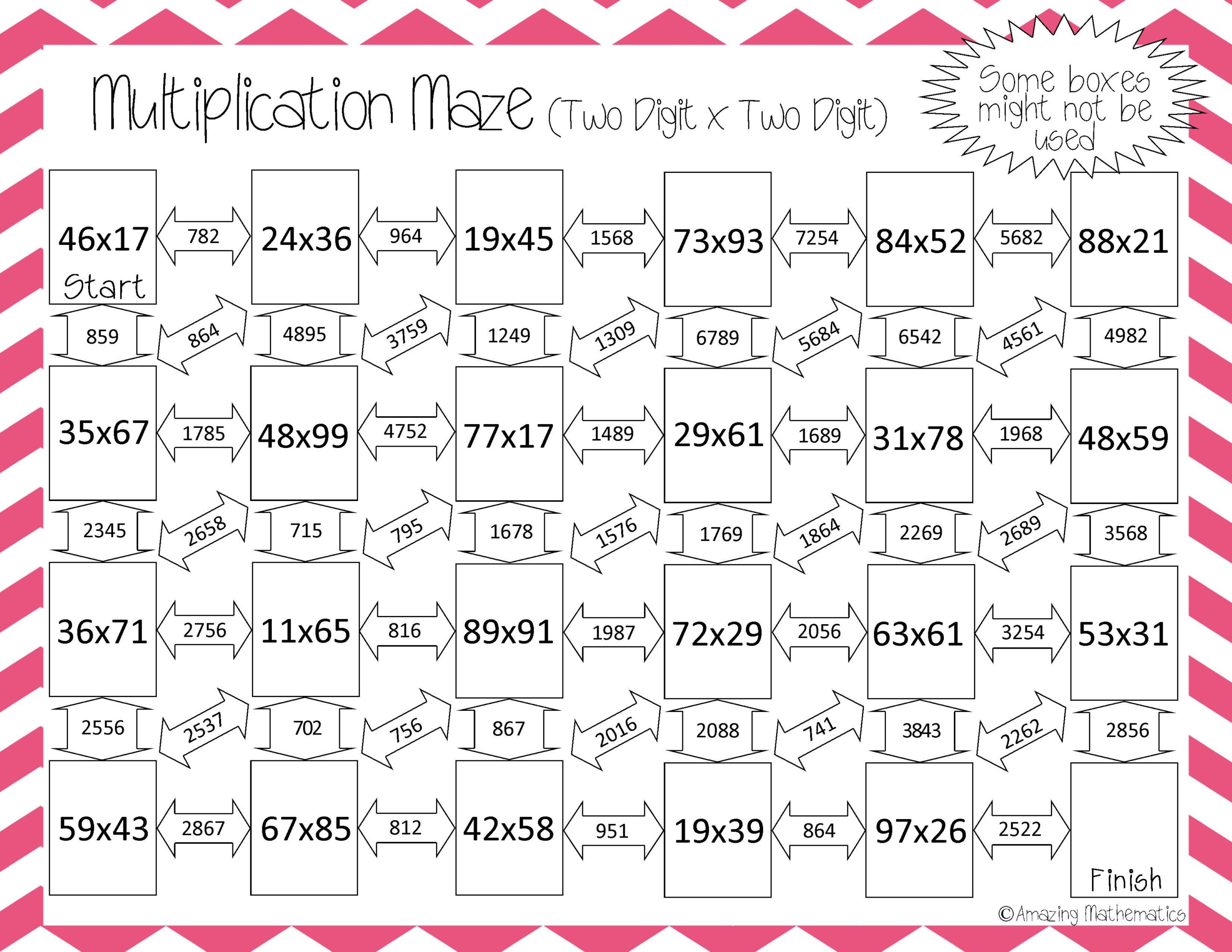 2 Digit Multiplication Flash Cards Printable Multiplication Flash Cards