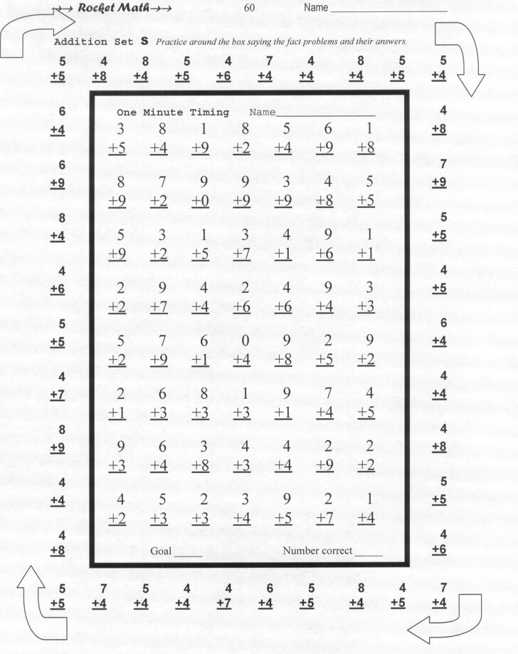 Math Worksheets For 4Th Grade Rocket Math S R Ocket Math T 