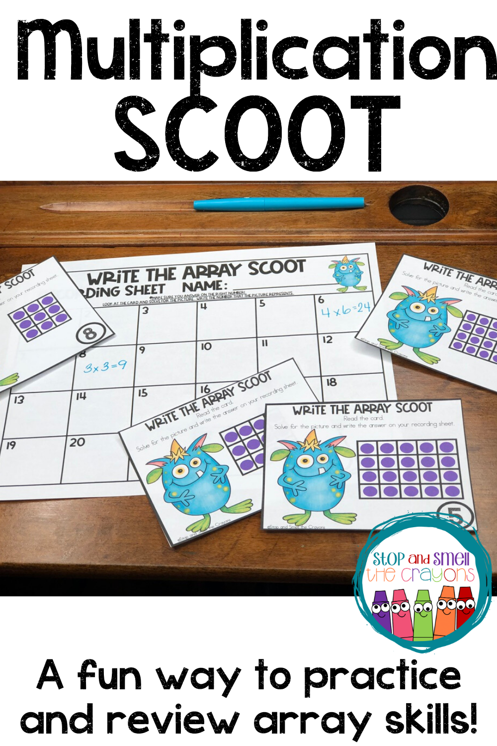 Multiplication Scoot With Arrays In 2020 | Multiplication