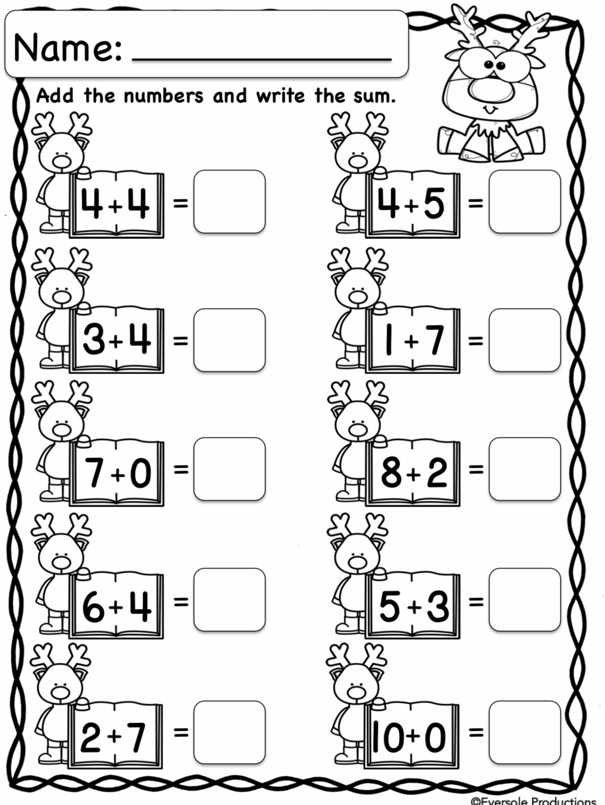 Christmas Math Addition Worksheets Printable Multiplication Flash Cards