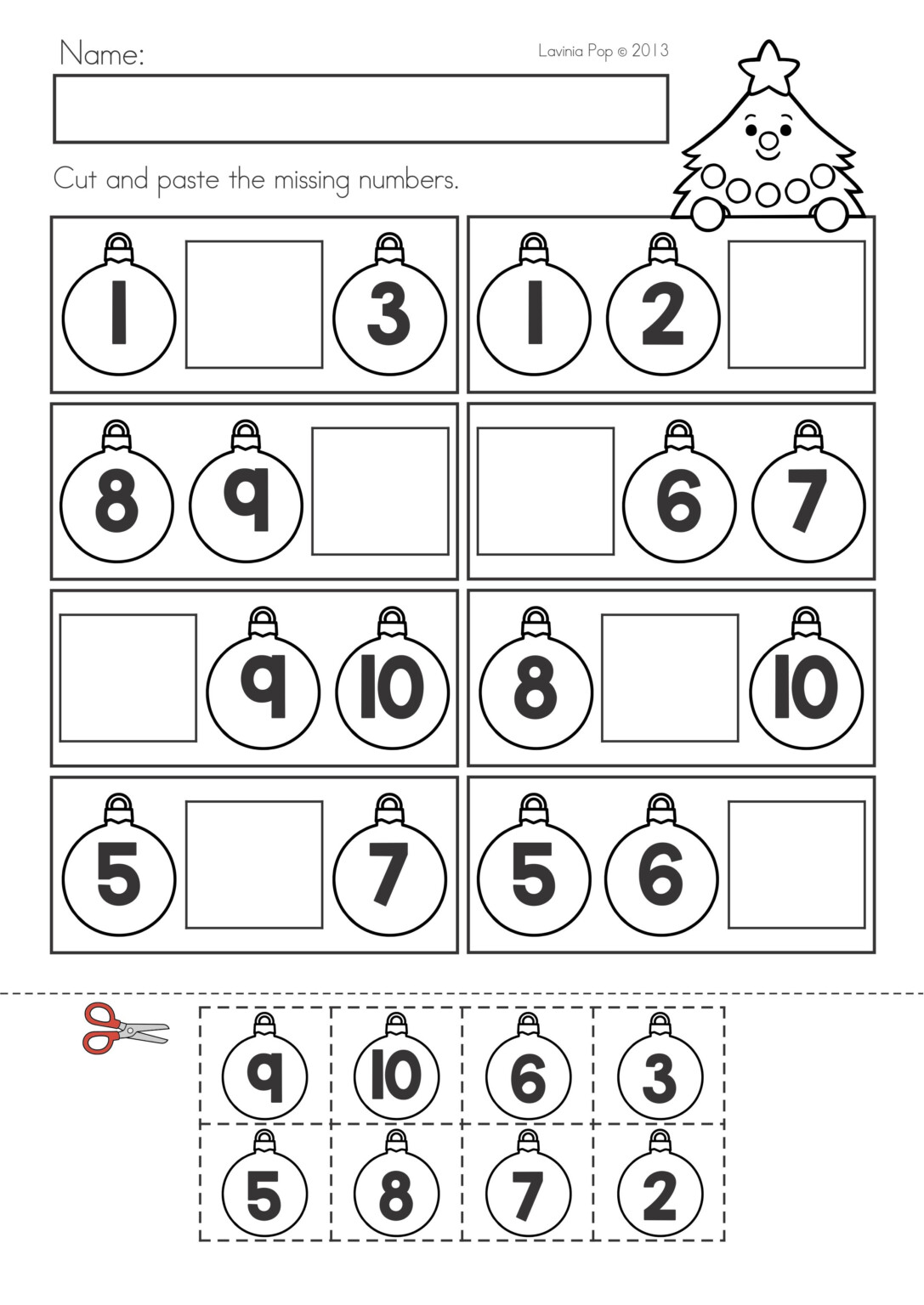 Early Years Christmas Maths Worksheets