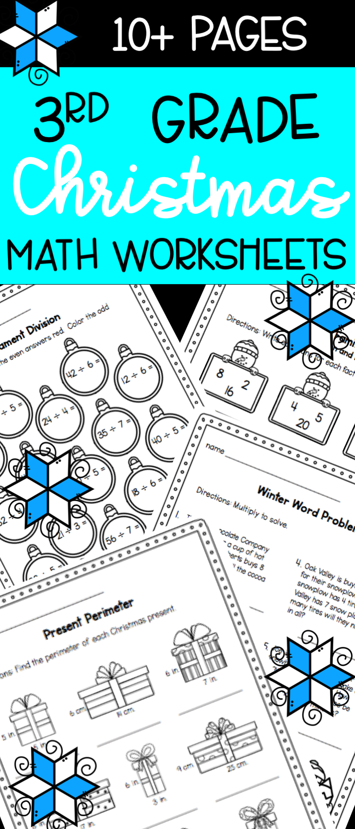 Third Grade Christmas Math Worksheets Printable Multiplication Flash Cards