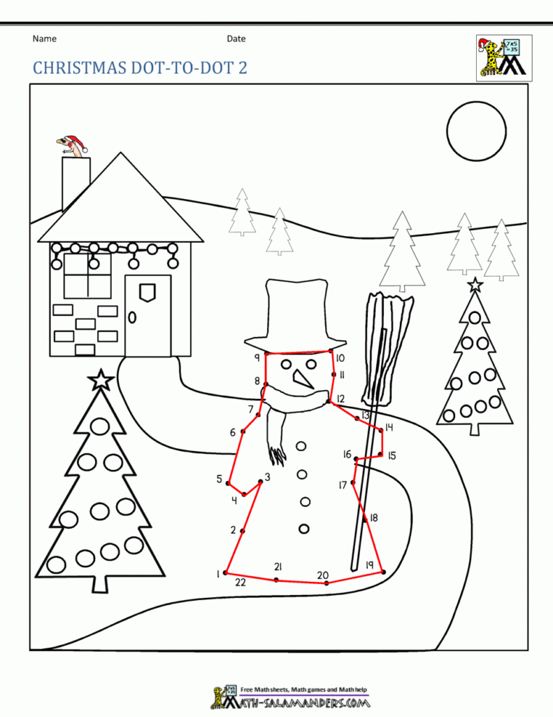 Christmas Math Worksheets For Kindergarten Pdf