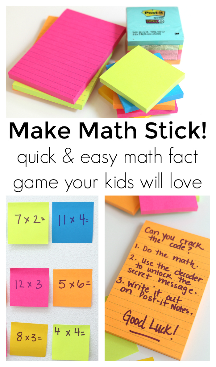 Make Math Stick - Math Game For Kids - No Time For Flash Cards