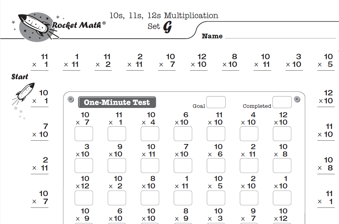 Math Fact Fluency Tools - Rocket Math