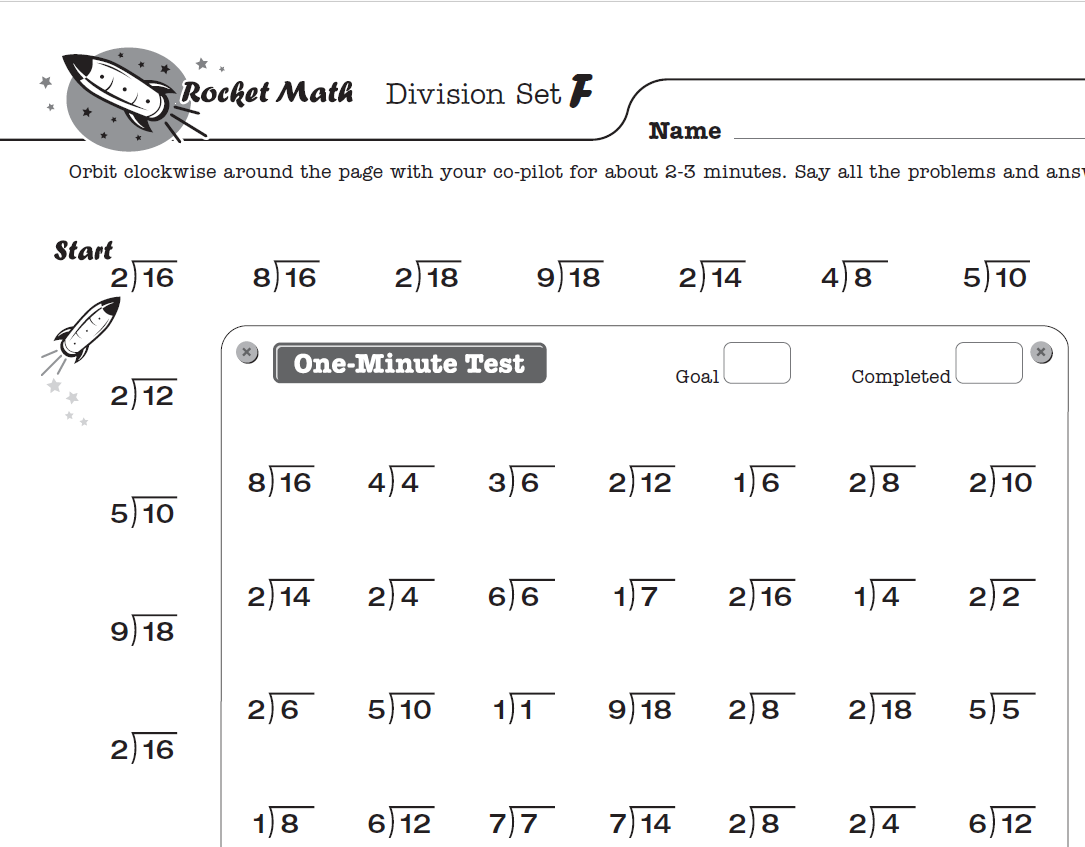 Math Fact Fluency Tools - Rocket Math