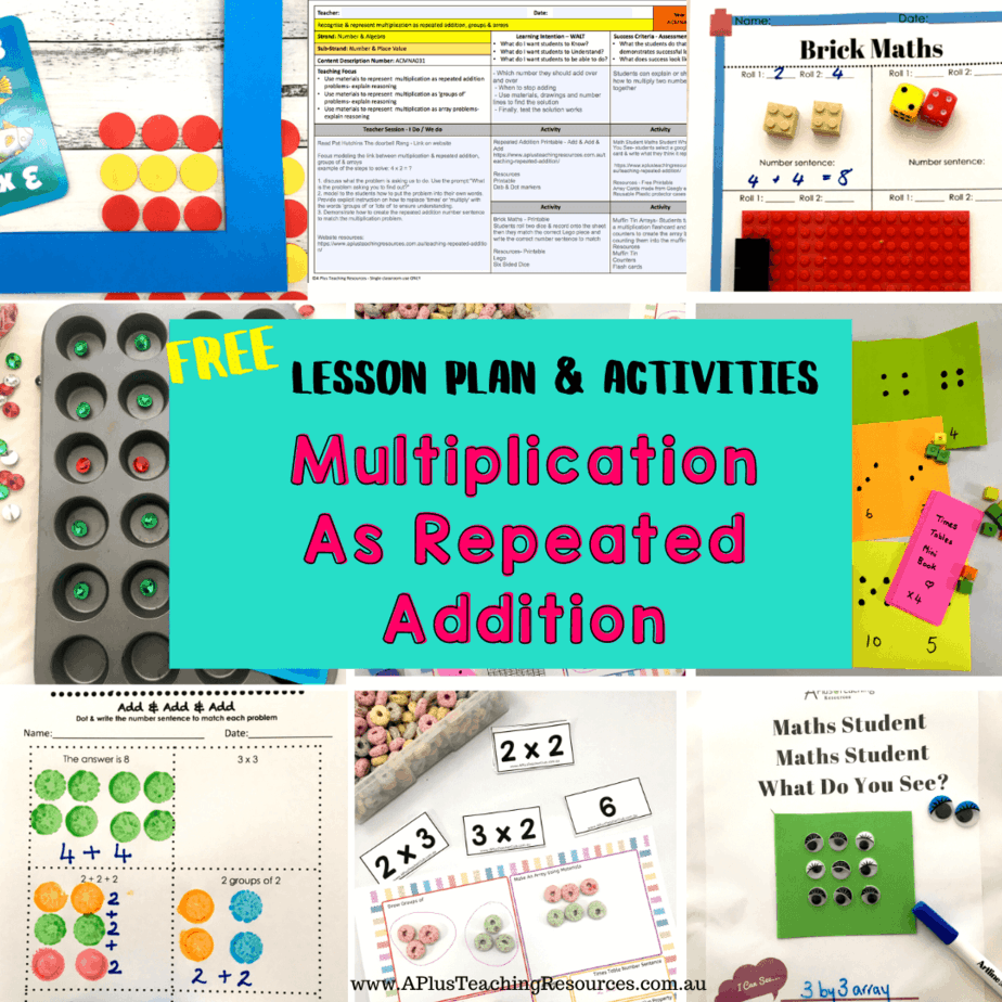 Multiplication As Repeated Addition Lesson Plan {Free Download}